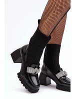 Botki Damskie Ze Skarpetą Na Obcasie D&A MR870-41 Czarne