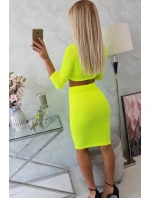 Dámsky set 9084 Neon yellow - K-Fashion
