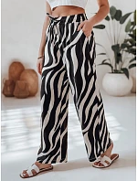Dámske pruhované nohavice so širokými nohavicami ZEBRAVIBE UY2653 béžovo-čierne – FashionStreet Dámske pruhované nohavice so širokými nohavicami ZEBRAVIBE UY2653 béžovo-čierne – FashionStreet