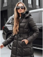 Dámska zimná prešívaná bunda s kapucňou čierna FashionStreet TY5489 Dámska zimná prešívaná bunda s kapucňou čierna FashionStreet TY5489