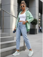 Dámske džínsy s vysokým pásom mom fit modré FashionStreet UY2895