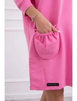 Šaty s kapucňou vo svetlo ružovej farbe