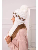 Dámska klapka na uši Nadia K321 biela Dámska klapka na uši Nadia K321 biela