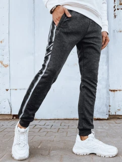 Pánske tmavosivé tepláky FashionStreet UX4197