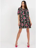 Šaty D73771M30306C čierno-zelené