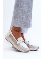 Dámske kožené mokasíny D&A White