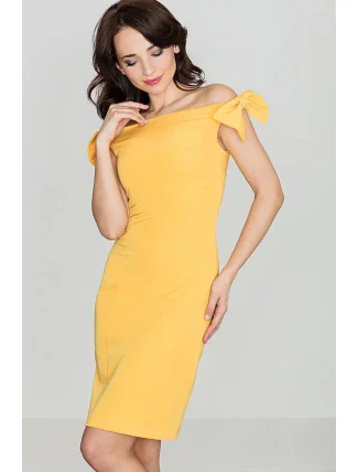 Dámske šaty K028 tmavo žltá - Katrus