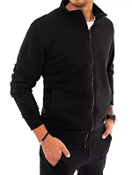 Pánska mikina na zips čierna FashionStreet BX5029 Pánska mikina na zips čierna FashionStreet BX5029