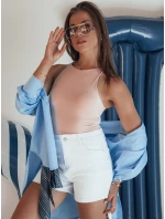 Dámske džínsové šortky GLAMWEAR white FashionStreet SY0341