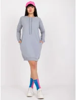 Dámske sivé teplákové mini šaty (A-006.73)