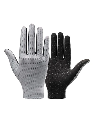 Rockbros Priedušné cyklistické rukavice, plné, veľkosť: L - sivé