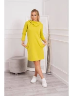 Šaty s kapucňou a kiwi vreckami