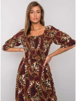 Šaty DHJ SK 13965.71P gaštanová