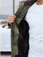 Pánska zimná bunda s kapucňou zelená FashionStreet TX4910