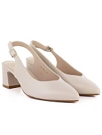 Dámske lodičky s remienkom béžovej farby Sergio Leone SK463