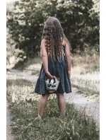 Sandałki Dziecięce Na Korkowej Platformie Zapinane Na Rzep Szare Rorria