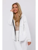 M761 Mikina s kapucňou na zips a klokaním vreckom - farba ecru M761 Mikina s kapucňou na zips a klokaním vreckom - farba ecru