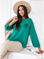 Dámsky oversize sveter GAIA green FashionStreet MY2008 Dámsky oversize sveter GAIA green FashionStreet MY2008