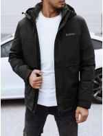 Pánska zimná bunda s kapucňou čierna FashionStreet TX4908 Pánska zimná bunda s kapucňou čierna FashionStreet TX4908