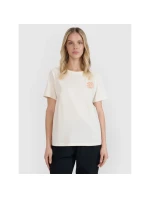 Dámske tričko oversize s potlačou 4F 4FWSS25TTSHF1994-11S