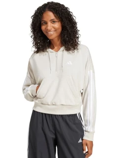 Dámska mikina adidas Essentials French Terry Quarter-Zip Hoodie beige JN1958