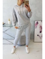 Šedá mikina s kapucňou