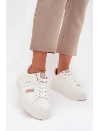 Sneakersy Damskie Na Platformie Big Star SS274346 Białe