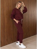 Dámska tepláková súprava „Masełko“ v bordovej farbe od FashionStreet AY1235 Dámska tepláková súprava „Masełko“ v bordovej farbe od FashionStreet AY1235