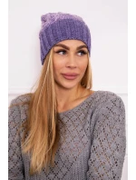 Čiapka Paris fleece K213 fialová+pudrovo ružová