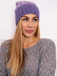 Čiapka Paris fleece K213 fialová+pudrovo ružová