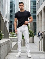 Pánske džínsy slim fit ecru FashionStreet UX4500