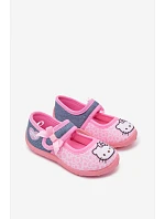 Dievčenské balerínky na suchý zips HELLO KITTY ružové Shani Dievčenské balerínky na suchý zips HELLO KITTY ružové Shani