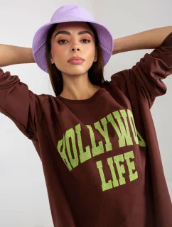 Mikina VI BL 3102.01P tmavo hnedá