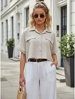 Dámske tričko GRITAN beige FashionStreet DY0431