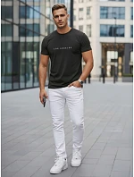 Pánske bavlnené tričko s nápisom Los Angeles black FashionStreet NX5099R