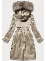 Dámska zimná bunda Teddy beige (b537-46) Dámska zimná bunda Teddy beige (b537-46)