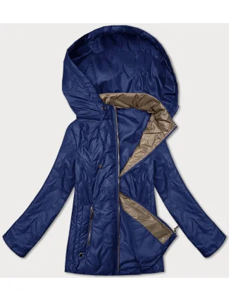 Modrá dámska prešívaná bunda s odnímateľnou kapucňou S'West (B8356-72) Modrá dámska prešívaná bunda s odnímateľnou kapucňou S'West (B8356-72)