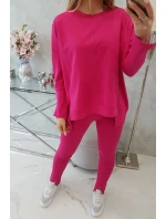 Súprava s oversize blúzkou fuchsiovej farby Súprava s oversize blúzkou fuchsiovej farby