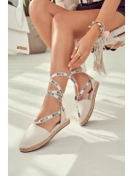 Damskie Wiązane Espadryle Big Star JJ274862 Beżowe