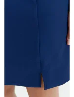 M755 Šaty s modelovaným prešívaním - tmavomodré