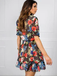 Šaty LK SK 507626.70 čierna a červená