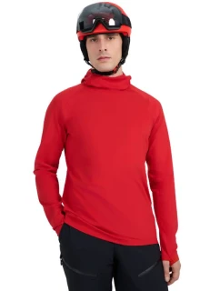 Pánska termo mikina s kapucňou 4F M100 tmavo červená 4FWAW25UBRUM100 61S pánska