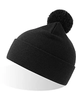 Atlantis Headwear Wind-S Pompom Pletená čiapka s bambulou 33.0294 čierna Atlantis Headwear Wind-S Pompom Pletená čiapka s bambulou 33.0294 čierna