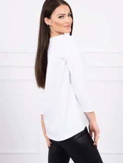 Blúzka s potlačou Letné auto biela