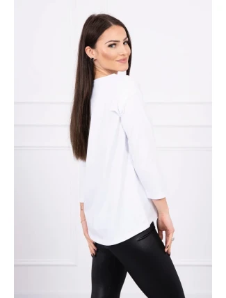 Blúzka s potlačou Letné auto biela