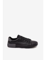 Męskie Trampki Eko Skórzane Big Star OO174019 Czarne