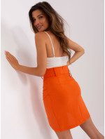 Oranžová asymetrická sukňa
