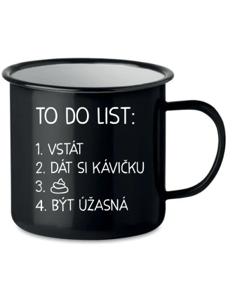 TO DO LIST: BÝT ÚŽASNÁ - černý plecháček 350 ml TO DO LIST: BÝT ÚŽASNÁ - černý plecháček 350 ml