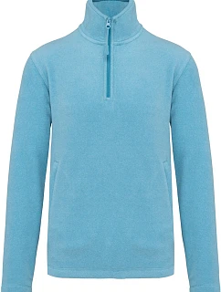 Kariban K 912 Mikina z mikrofleecu s 1/4 zipsom „Enzo“ 20.K912 cloudy blue heather