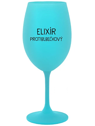 ELIXIR PROTIBLE - tyrkysový pohár na víno 350 ml